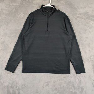 Criquet Shirt Adult Large Black Pullover 1/4 Zip Performance Golf Solid Men